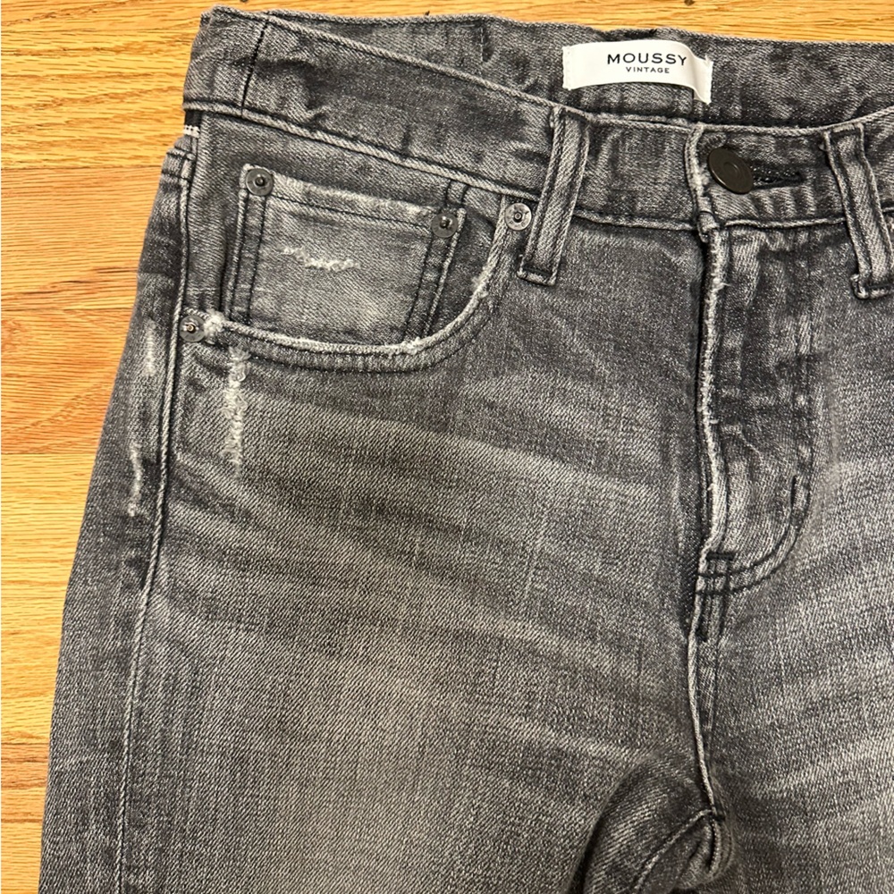 Moussy Washed Black Ankle Jeans - Picture 4 of 4
